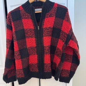 Northern Isles Knit Sweater in Red and Black